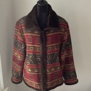 EUC Vintage Tally Ho Multicolor Patterned Jacket
